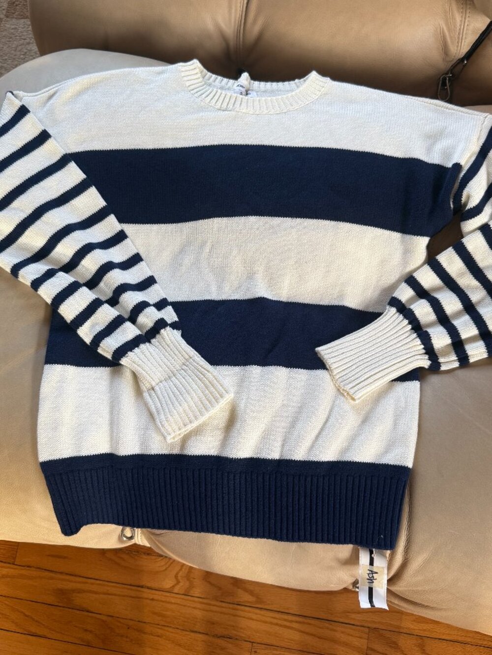 Lands End Women's Drifter Jersey Crewneck Sweater - Picture 2 of 3